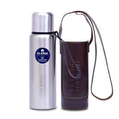 PE BIRDS Steel O Steel Vacuum Flask | Say no to plastic LID